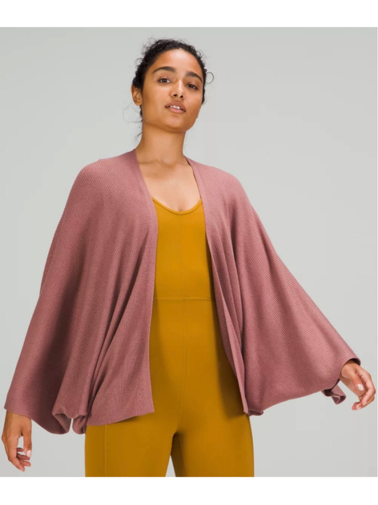 Lululemon Sweaters - Lululemon Cardigan Sweater Womens Size XL/XXL Mauve Pink Open Front Knit Cashlu